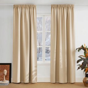 Thermo sötétítő függöny 140 x 280 cm 2 db Bézs Pony Dance