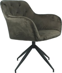 Forgószék, szürkésbarna barna/fekete, VELEZA NEW