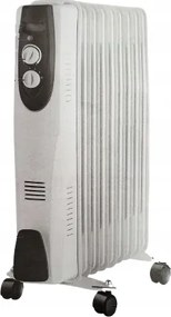 To 2000-9 olajradiátor, 8 bordás, 2000 W, fehér, 7,7 kg, kerekeken, kicsi