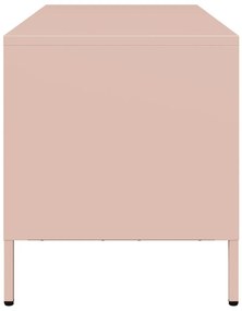rózsaszín hidegen hengerelt acél TV-szekrény 101,5x39x43,5 cm