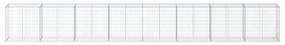 horganyzott vas gabion kosár fedéllel 800 x 50 x 100 cm