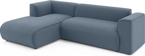 Kék sarokkanapé (bal oldali-heverő résszel) Merid – Ropez
