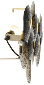 Art Deco keleti fali lámpa antik arany 3-lámpás - Balla