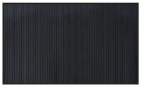 négyszögletű fekete bambusz szőnyeg 60 x 100 cm