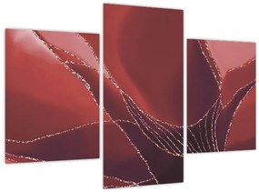 Kép - Piros absztrakt virág N⁰2 (90x60 cm)