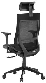 Fekete Hálós Irodai Szék, Szinkron Mechanikával. KA-W002 BK