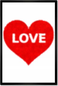 Poszterek keretben 40x60 Szív Love