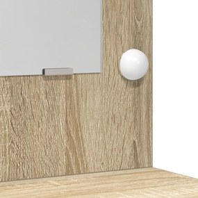pipereasztal LED világítással Sonoma tölgy 50x41x135 cm