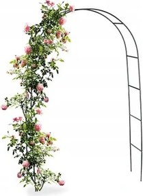 Ăves kerti pergola rĂłzsĂĄk Ă©s futĂłnövĂ©nyek szĂĄmĂĄra, acĂ©l, zöld, dĂszes, 240 cm