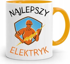 Sárga Bögre Villanyszerelőnek A Legjobb Villanyszerelő fényképes nyomtatással