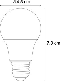 5 darabos intelligens E27 dimmelhető LED izzókészlet P45 Opál 4,9W 470 lm 2200-4000K