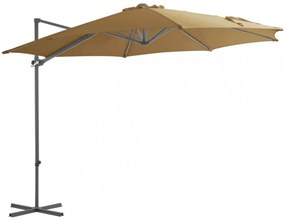 szürkésbarna kültéri napernyő hordozható talppal