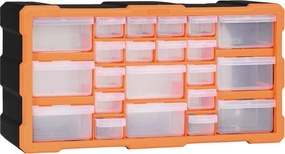 vidaXL többfiókos szervező 22 fiókkal 49 x 16 x 25,5 cm