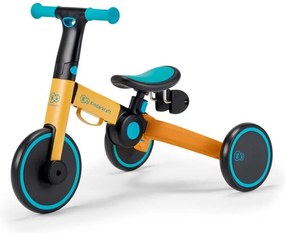 Kinderkraft KINDERKRAFT - Gyermek tolĂłs bicikli 3in1 4TRIKE sĂĄrga/tĂŒrkiz AG0163
