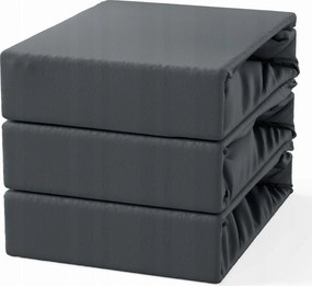 Pamut lepedő gumis 200x220 Grafitszürke