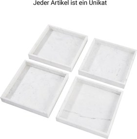 MARBLE márvány tálca, fehér 30 x 30cm