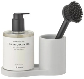 Világosszürke agyagkerámia mosogatóeszköz tartó Piro – Blomus