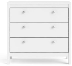 Fehér alacsony komód 82x80 cm Madrid – Tvilum