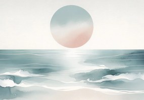 Fotótapéta - Nap a tenger felett (147x102 cm)