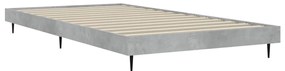 betonszürke szerelt fa ágykeret 90 x 200 cm