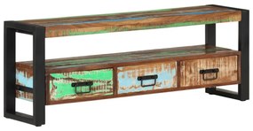 tömör újrahasznosított fa TV-szekrény 120 x 30 x 45 cm