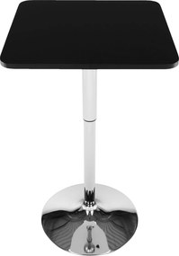 Magasság állítható bárasztal, fekete, 57x84-110 cm, FLORIAN