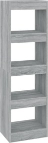 vidaXL szürke sonoma színű könyvszekrény/térelválasztó 40x30x135 cm