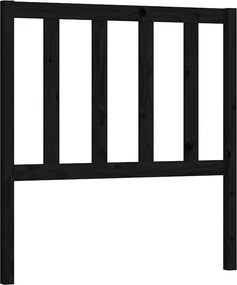 vidaXL fekete tömör fenyőfa ágyfejtámla 106 x 4 x 100 cm