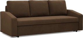 Zeus kanapéágy, szövet anyag, bonell töltet, döntött kartámasz, barna