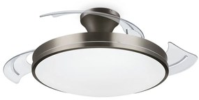 Philips-LED Mennyezeti lámpa ventilátorral LED/35W/230V 5500/4000/2700K + távirányító  nikkel