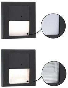 Paulmann 80004 - LED 1W lépcsővilágítás TSARO érzékelővel 230V fekete