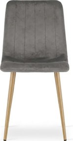 Szürke bársony szék LAVA PEWTER GREY