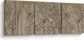 Kép - A növények körvonalai (órával) (90x30 cm)