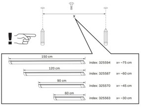 Polux BATTEN LIGHT 325563 Vonalas lámpa 1x18W/LED 4000K 2000lm IP20