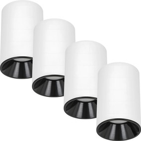 4x Falra szerelhető mennyezeti lámpatest Halogén GU10 fehér fekete Led Spot Lámpa