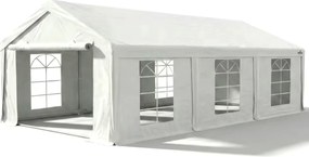 Kerti párty Sátor 5x6 m PVC (500 g/m²) – Fehér, komplett oldalfalakkal -  -
