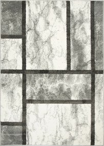 140x190 cm Szürke Lima Szőnyeg Márvány Téglalap Alakú Vonalak