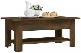 füstös tölgy színű szerelt fa dohányzóasztal 102 x 55 x 42 cm