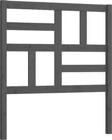 vidaXL szürke tömör fenyőfa ágyfejtámla 96 x 4 x 104 cm