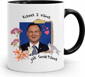 Bögre Fekete Elnök Andrzej Duda Kávé Reggel