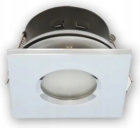 Vízálló lámpatest LL négyzet öntvény Króm IP44