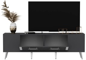 TV asztal/szekrény Tunini (antracit + ezüst) . Akció -24%. 1095246