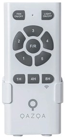 Okos mennyezeti ventilátor fehér 132 cm LED-del, Kelvinben szabályozható, távirányítóval - Sofio