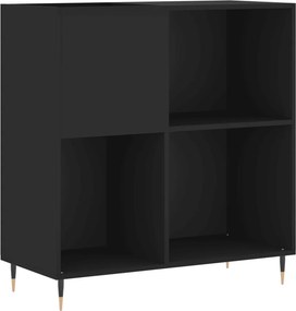 vidaXL fekete szerelt fa hanglemezszekrény 84,5 x 38 x 89 cm