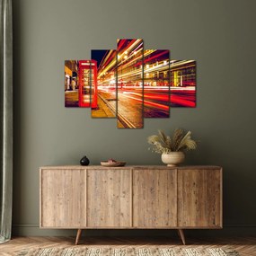 Kép - piros telefonfülke (150x105 cm)
