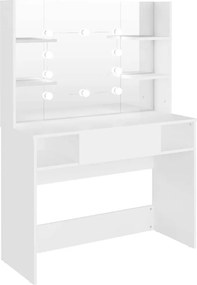 vidaXL fehér LED-es MDF sminkasztal 100 x 40 x 135 cm