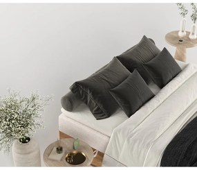 Bézs-natúr színű ágyneműtartós boxspring ágy 180x200 cm Faro – Maison de Rêve