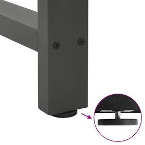 2 db antracitszürke acél dohányzóasztal láb 50x(30-31) cm