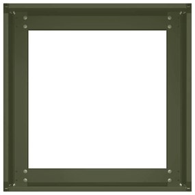 vidaXL olívazöld acél növénytartó 40x40x30 cm