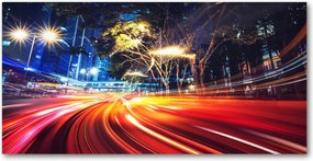 Fotó üvegkép Sebesség a városban 140x70